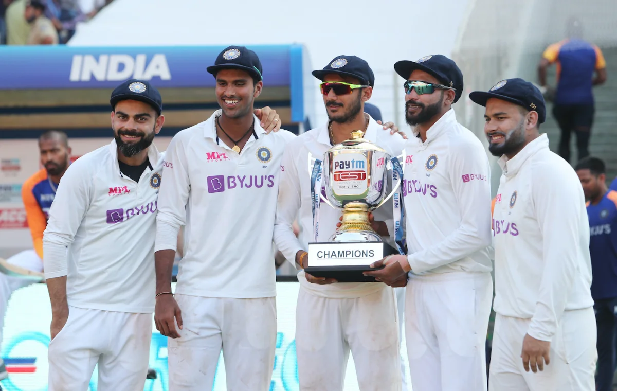 Axar Patel, Virat Kohli, Washington Sundar, Mohammad Siraj, Rishabh Pant, India vs England, 4th Test, 2021