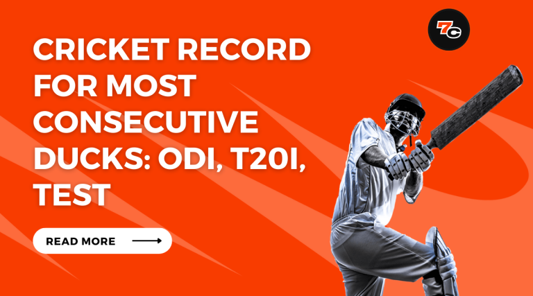 Cricket Record for Most Consecutive Ducks: ODI, T20i, Test