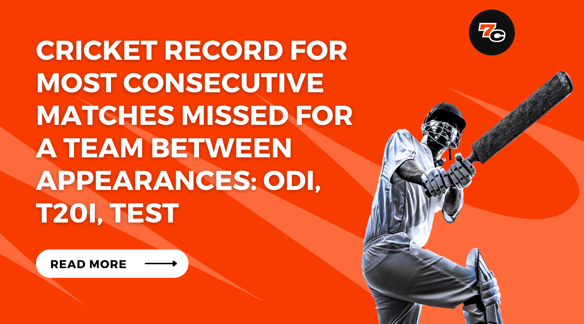 Cricket Record for Most Consecutive Matches Missed for a Team Between Appearances: ODI, T20i, Test