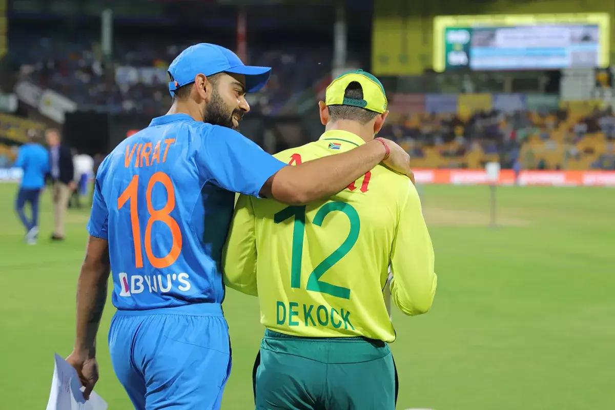 Quinton de Kock and Virat Kohli, India vs South Africa, 3rd T20i, 2019