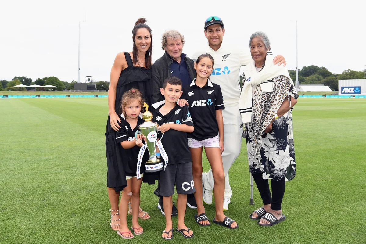 Ross Taylor and Family, New Zealand vs Bangladesh, 2nd Test, 2022