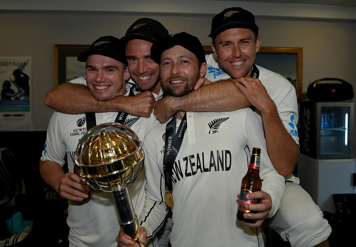 Devon Conway, Tim Southee, Tom Latham, and Trent Boult, India vs New Zealand, Final World Test Championship 2021