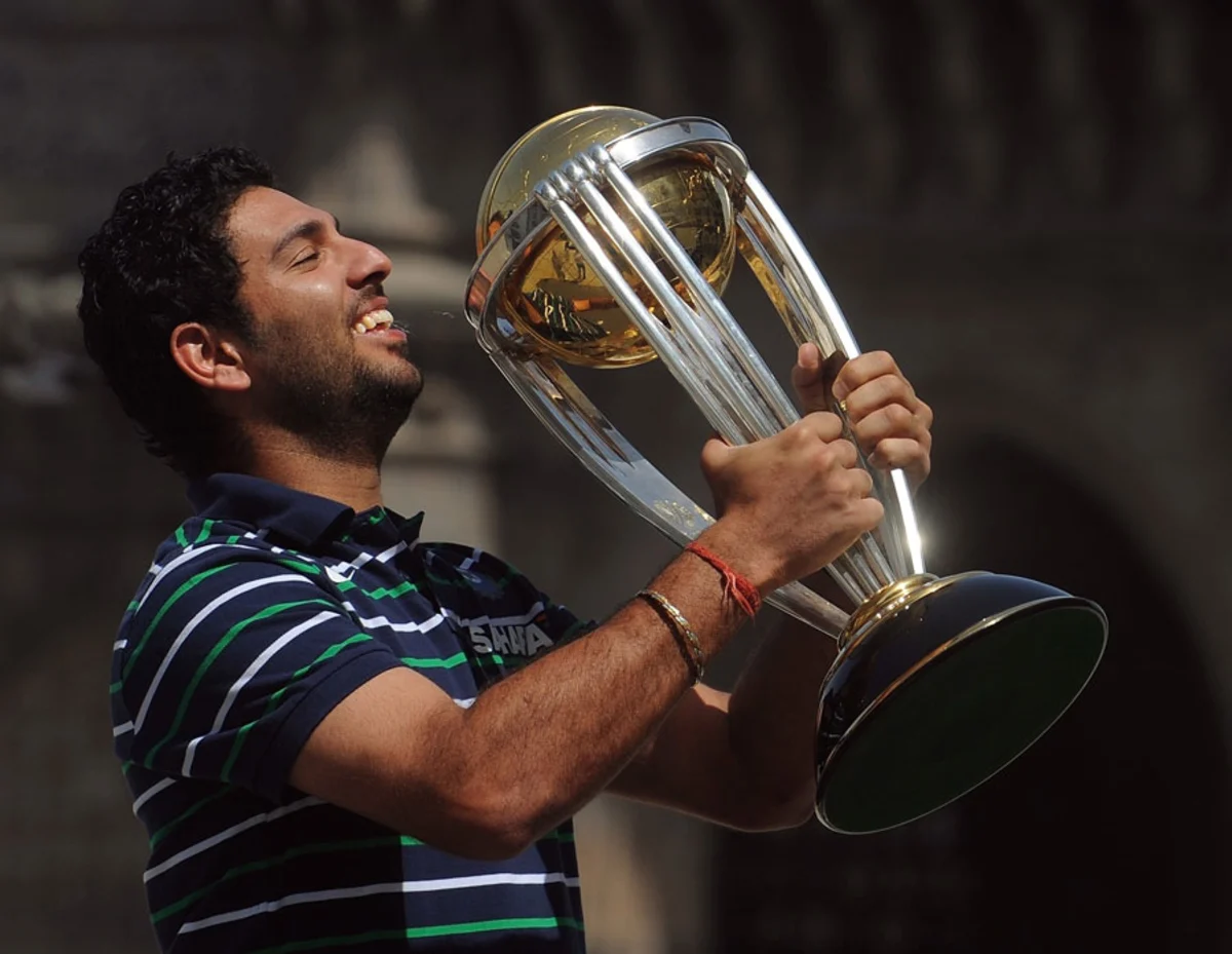 Yuvraj Singh, Cricket World Cup 2011 Trophy