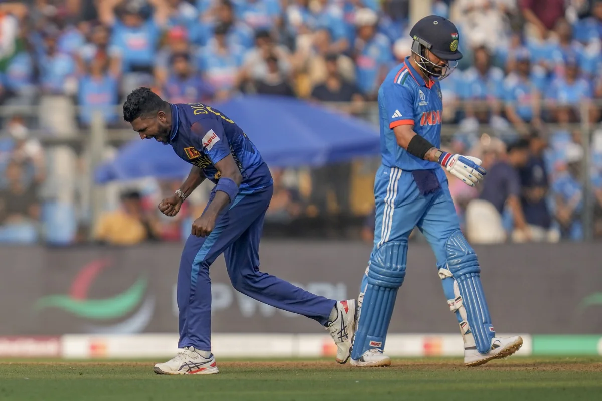 Dilshan Madushanka vs Virat Kohli, India vs Sri Lanka, Cricket World Cup 2023