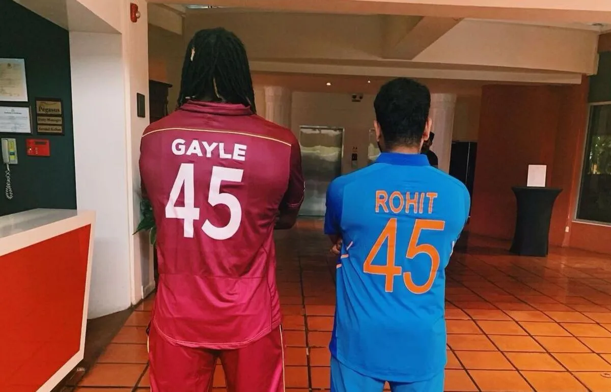 Rohit Sharma vs Chris Gayle, ODI World Cup Jersey