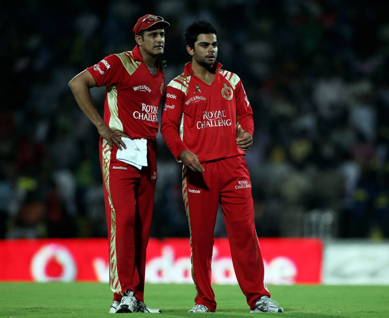 Anil Kumble and Virat Kohli, Deccan Chargers vs Royal Challengers Bangalore, IPL 2010